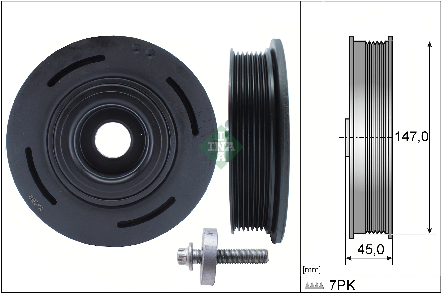 Belt Pulley Set, crankshaft